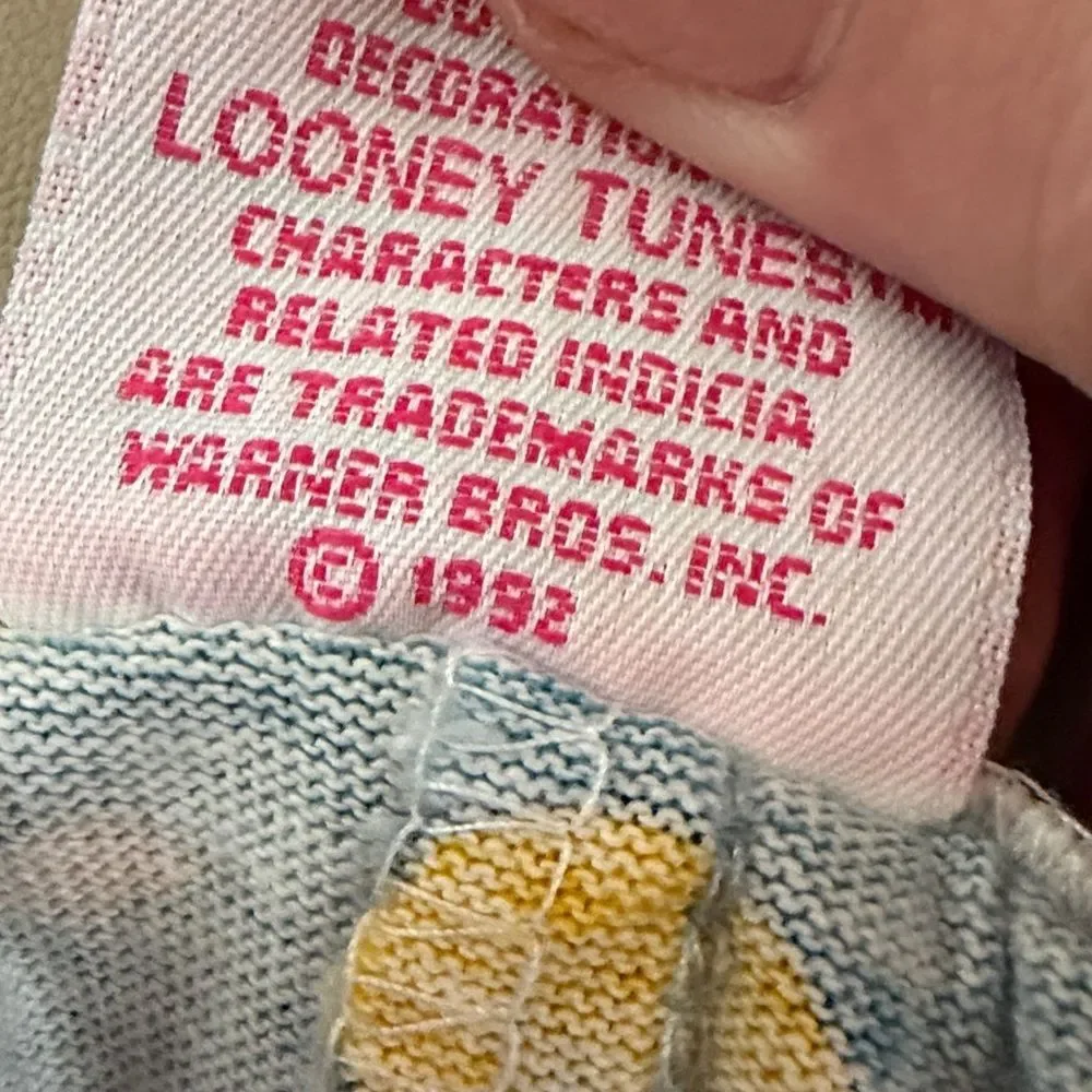Vintage Warner Bros. Looney Tunes Blue Character Shorts kids 5/6 90s Y2K